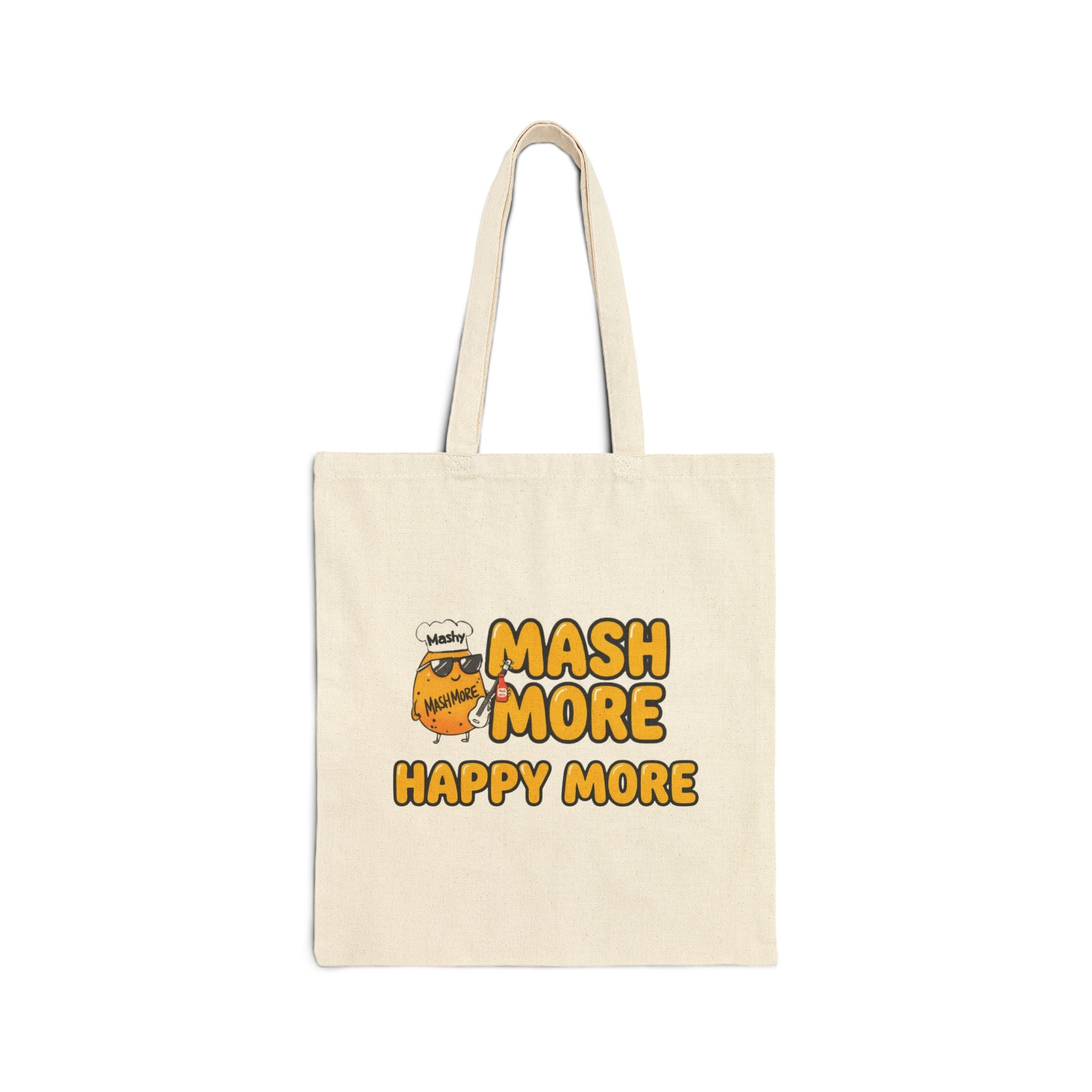 Tote Bag — 'Mash More, Happy More' Funny Beer Mash Chef Canvas Tote