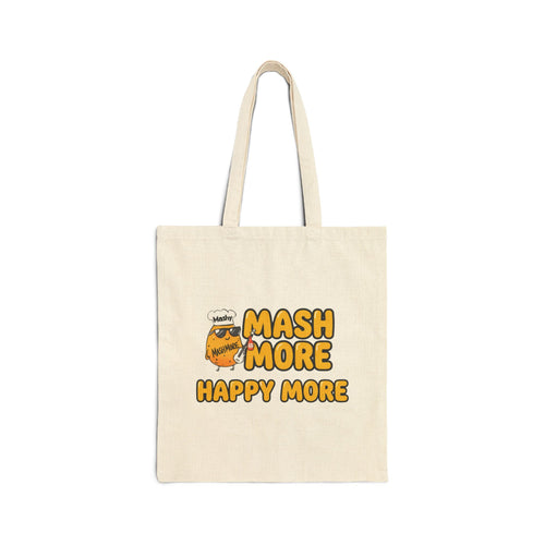 Tote Bag — 'Mash More, Happy More' Funny Beer Mash Chef Canvas Tote