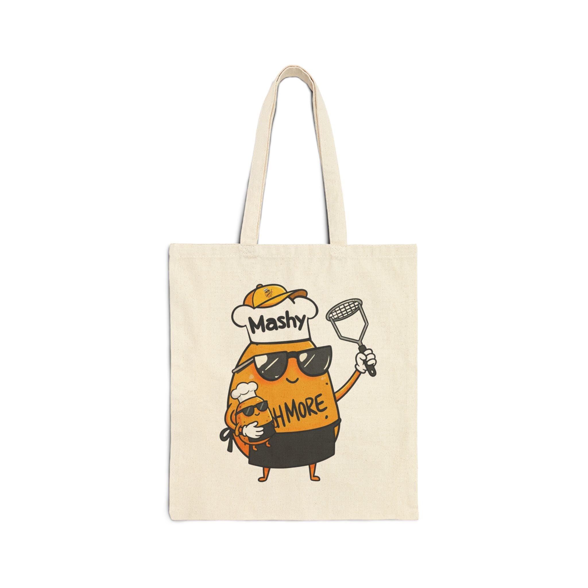 Tote Bag — 'Mash More, Happy More' Funny Beer Mash Chef Canvas Tote